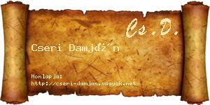 Cseri Damján névjegykártya